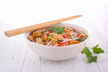 bowl of noodles soup