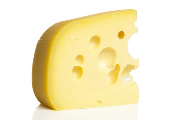Cheese piece closeup