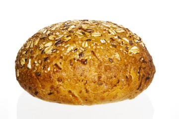 Fresh bread on white background