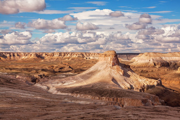 Picturesque view of Ustyurt Plateau in Kazakhstan.