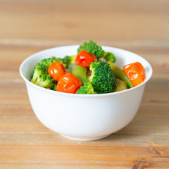 Bowls of variety vegetables
