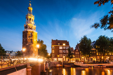 Fototapeta na wymiar Montlebaanstoren Tower, Amsterdam