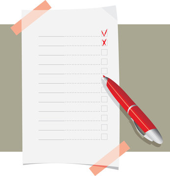 Red ball pen and application form template