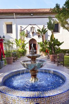 Mexico Tile Fountain Mission San Buenaventura Ventura California