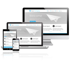 Responsive Web Design - Computer, Laptop, Tablet, Smartphone