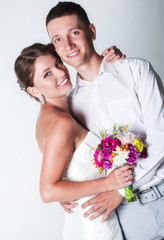 Just married couple portrait