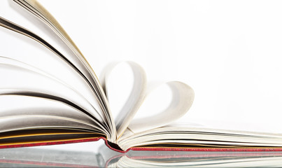 Heart shaped book pages