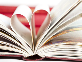 Heart shaped book pages