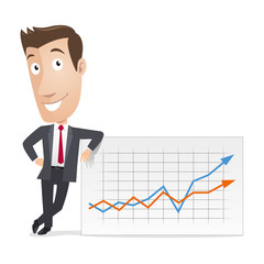 Business character - Statistics graph
