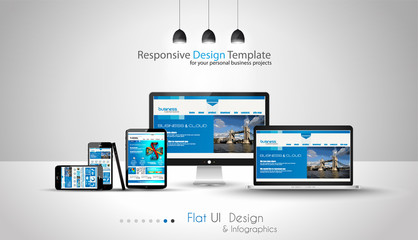Modern devices mockups fpr your business projects.