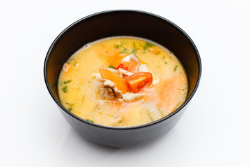 Soup made from Coco Milk and Vegetables