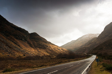 Road to Scottish Highlands
