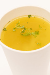 Broth in cup