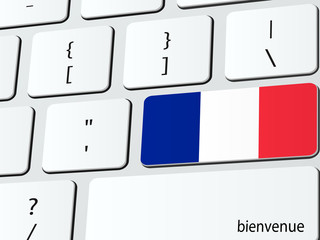 Welcome to France computer icon keyboard