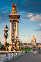 Pont Alexandre III & Hotel des Invalides, Paris - obrazy, fototapety, plakaty