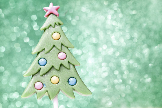 Lollipop In Christmas Tree Shape