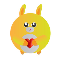 Yellow Love Bunny