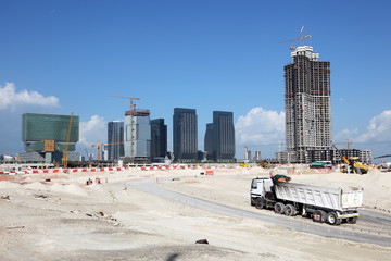 Construction site at the Al Maryah, Island, Abu Dhabi