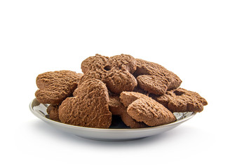 Chocolate cookies on a plate