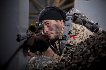Fototapeta premium Sniper aiming
