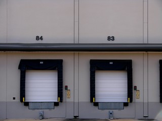 Two warehouse dock doors