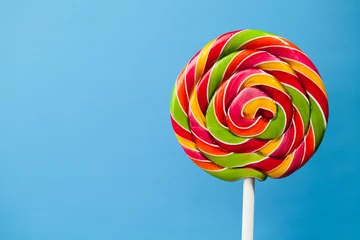 Foto auf Glas colorful lollipop candy © nikkytok