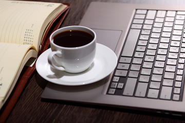 Coffee at business workplace