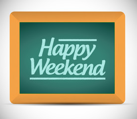 Obraz premium happy weekend message illustration design