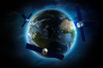 Fototapeta premium Orbiting Satellites