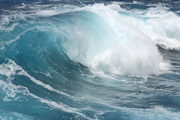 Beautiful teal ocean waves