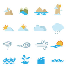 season icons isolated on white background