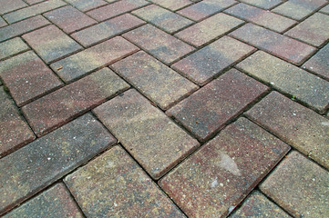 criss cross brick sidewalk