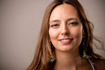 Fototapeta premium Portrait of a young beautiful girl
