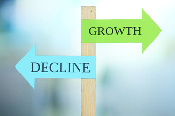 Conceptual  road signs on choice and decisions