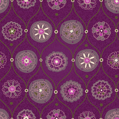 Vintage seamless wallpaper with floral ornament.