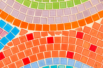 Colorful glazed tile