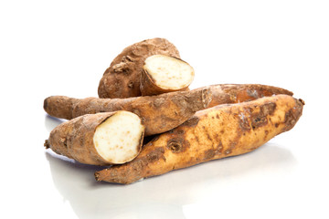 Sweet Potatoes Isolated on White Background
