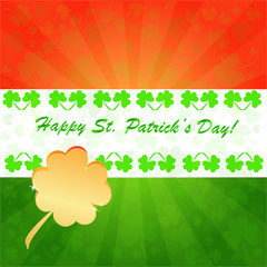 Clovers background on St. Patrick's Day