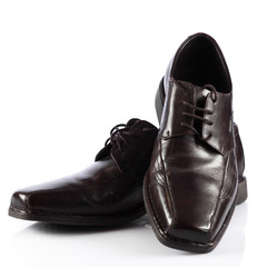 Male shoes.  man's  shoes isolated on white background