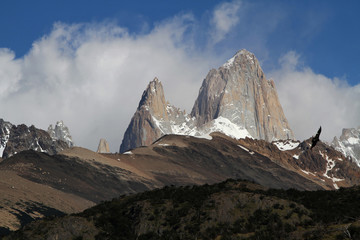 Le sommet du Fitz Roy avec un condor
