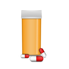 Empty classic bottle with capsules