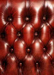 Naklejka premium Red leather upholstery