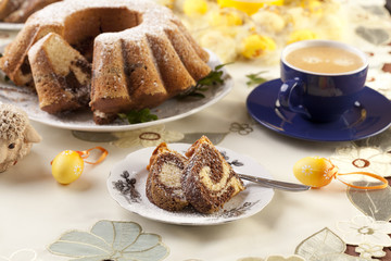 Easter marble ring cake