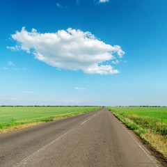 Fototapeta premium white cloud over asphalt road