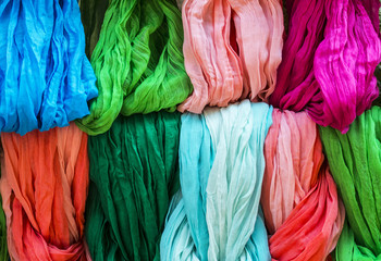 Pezenas (France): colorful foulards