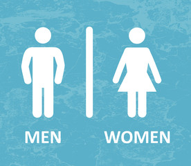 Restroom male and female sign
