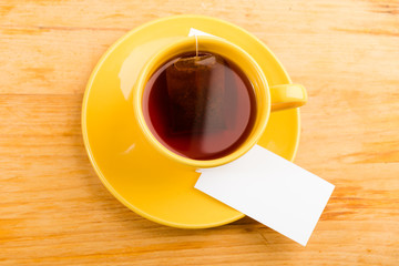 cup of tea ant empty card