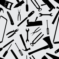 hand tools icons pattern eps10