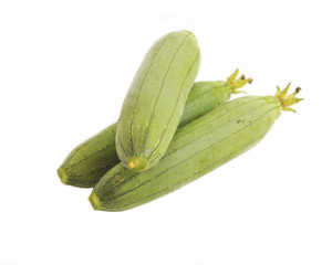 zucchini courgette Isolated on white