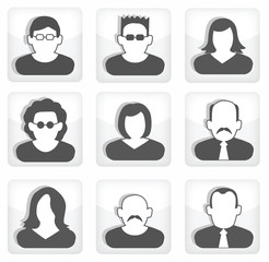 People buttons (social icons)